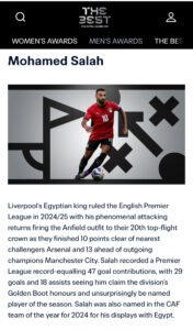 الفيفا عن محمد صلاح 