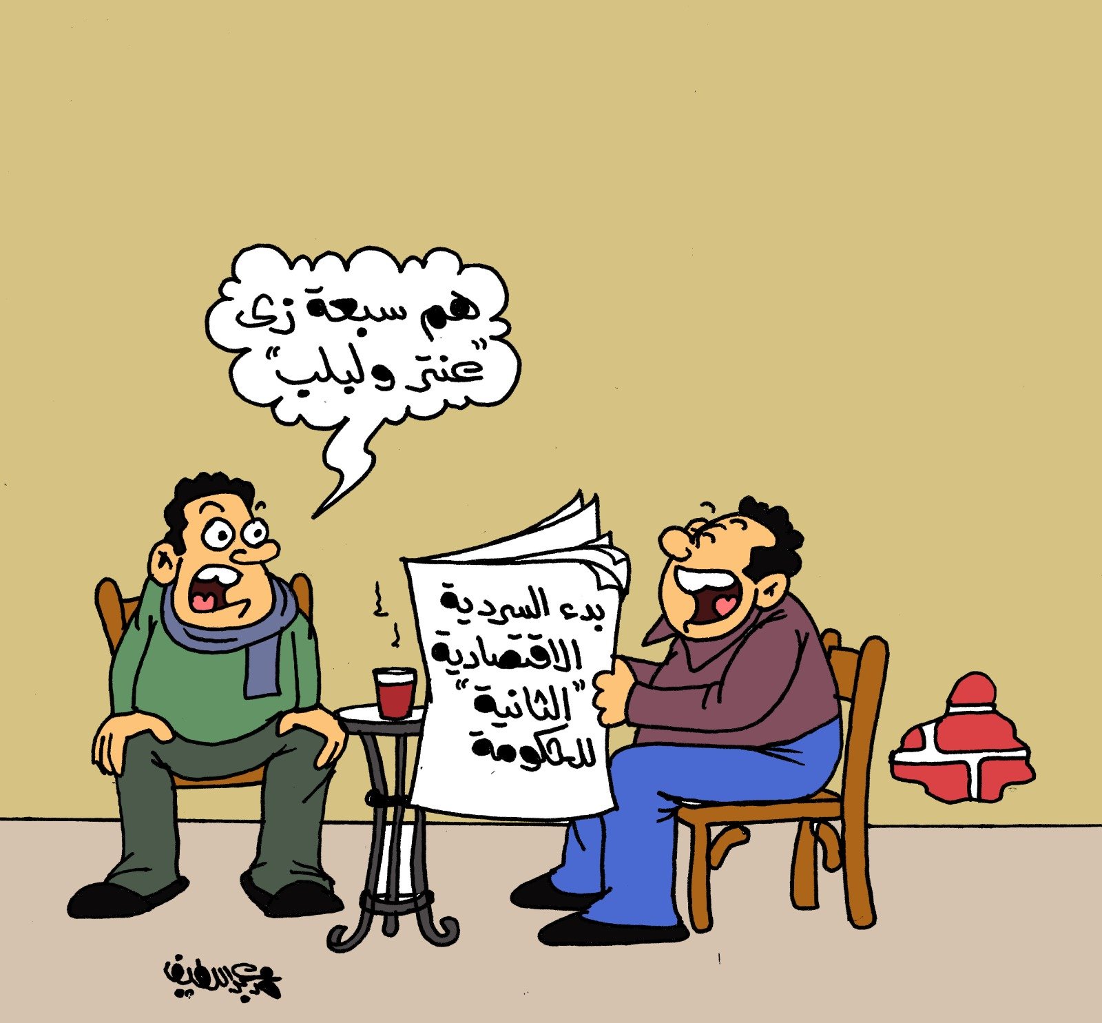 كاريكاتير للفنان محمد عبد اللطيف