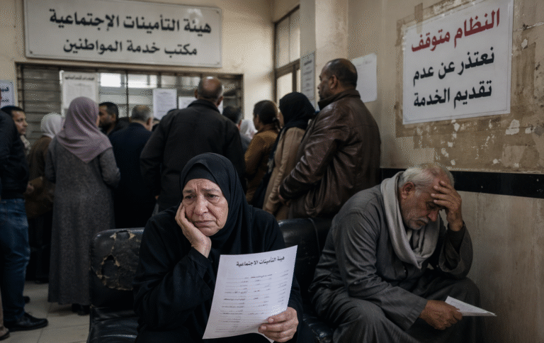 معاناة أصحاب المعاشات - صورة مولدة بالذكاء الاصطناعي