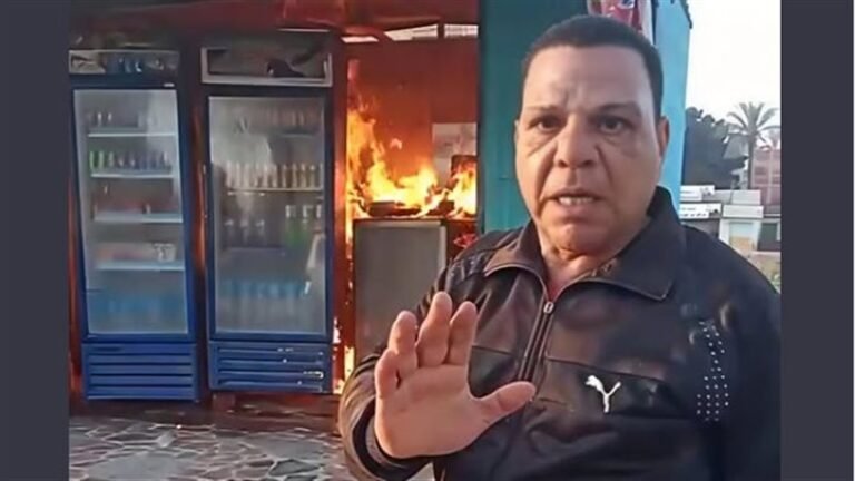 واقعة إشعال مواطن النار في كشكه الخاص بالقصاصين في الإسماعيلية