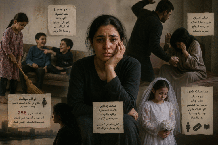 العنف ضد المرأة - صورة مولدة بالذكاء الاصطناعي